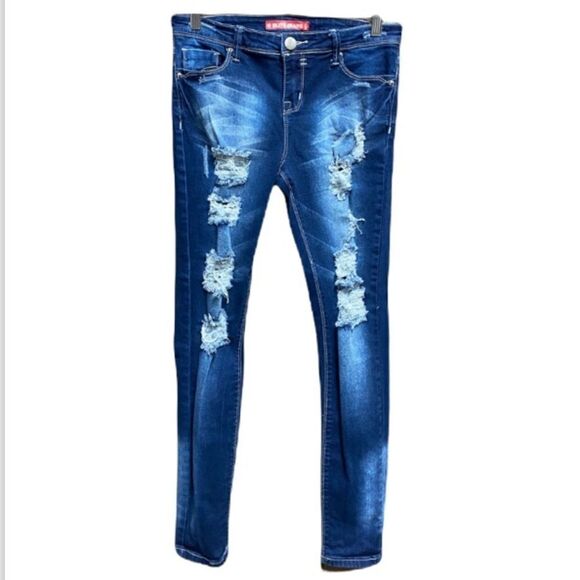 Elite Jeans Distressed Skinny Jeans - Picture 1 of 5